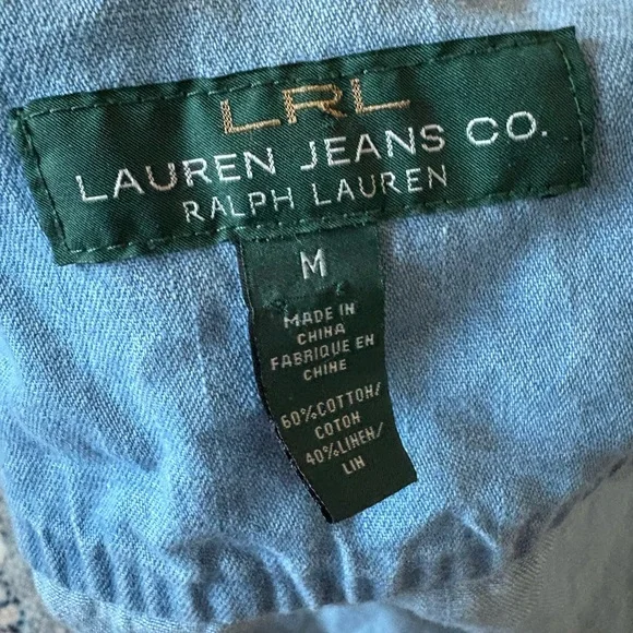 Ralph Lauren Chambray Linen Blend Jacket - Picture 8 of 8